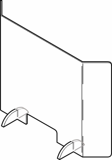 Sneeze guard with base